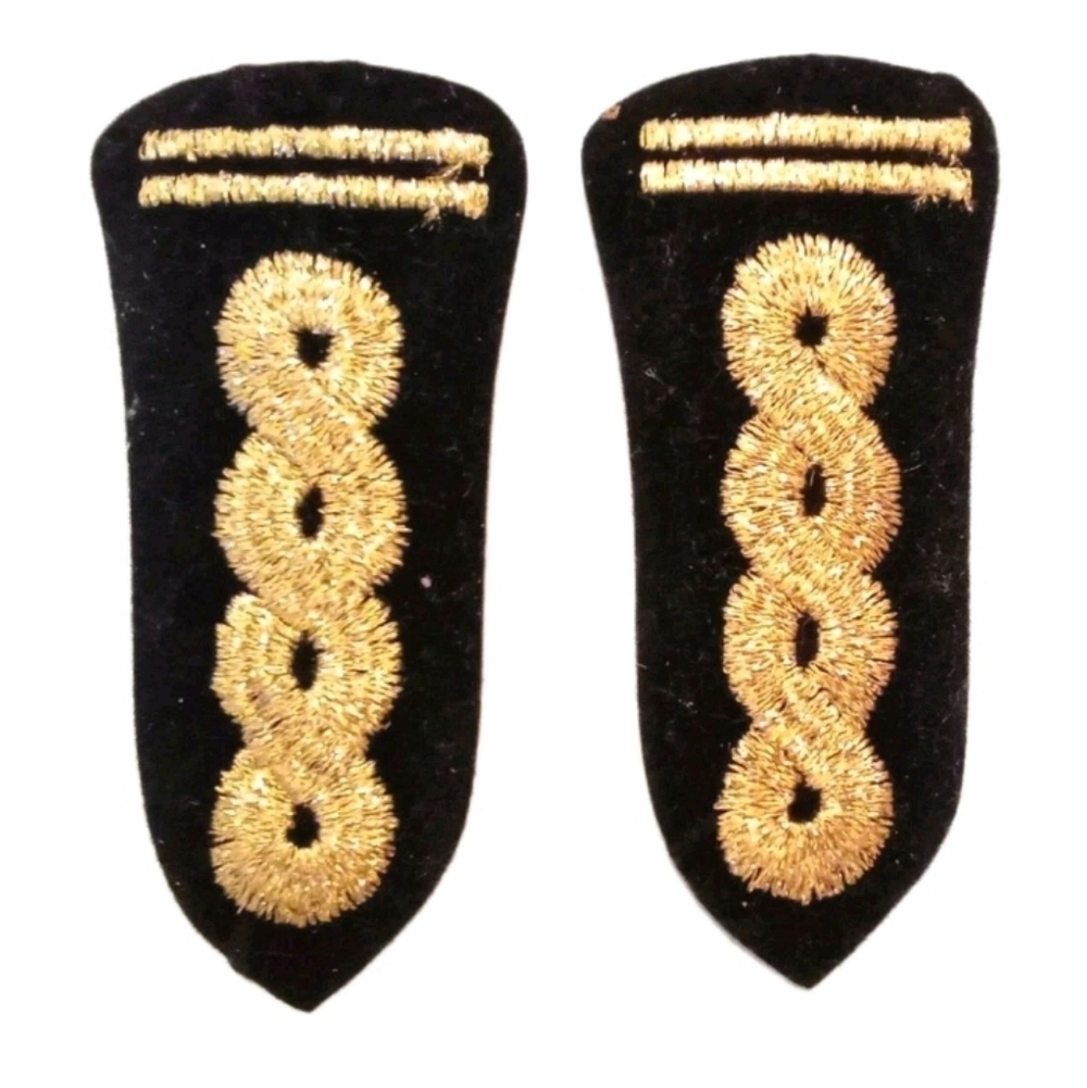 (2) Military Style Epaulettes Cord Embroidery Patch Emblems! Maritime Iron-On 4”
